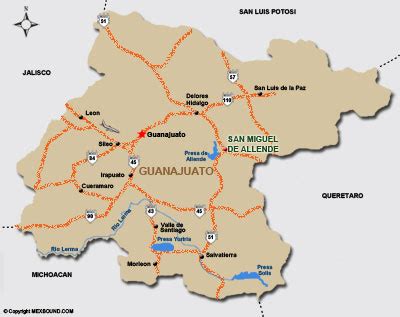 Mapa De Guanajuato Pol Tica Regional Mapa Pol Tico Ciudad Regi N