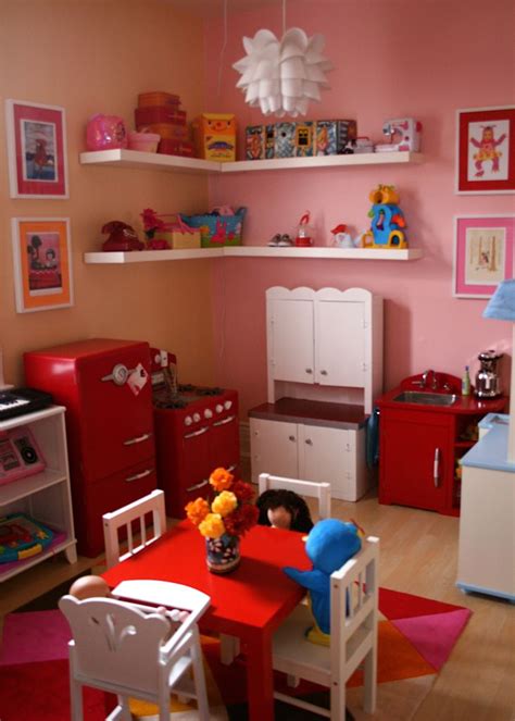 Create a playspace anyplace with a teepee, hanging canopy or playhouse. 3.27.08 - Sadie's Play Kitchen | Toy rooms, Toddler ...