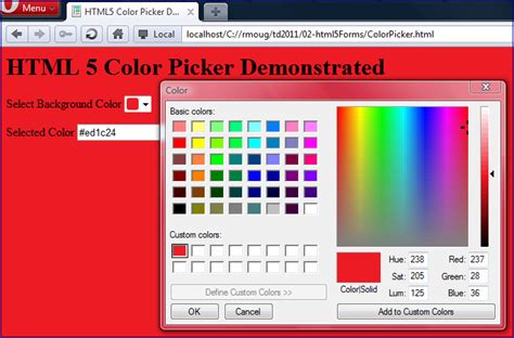 Html5 Color Picker Javaworld