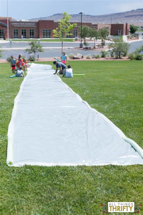 The slip and slide have a sturdy pegging system that helps. How to build a HUGE Slip N Slide. Fun for ALL AGES!