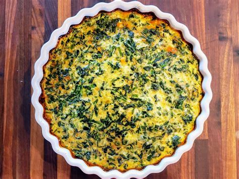 Crustless Spinach Quiche Cuisine With Me