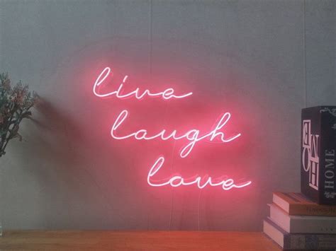 New Live Laugh Love Neon Sign For Bedroom Wall Home Decor Artwork With