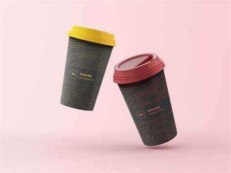 Download 2 Floating Coffee Cups Mockup (PSD) | Coffee cup design, Paper coffee cup, Coffee cups
