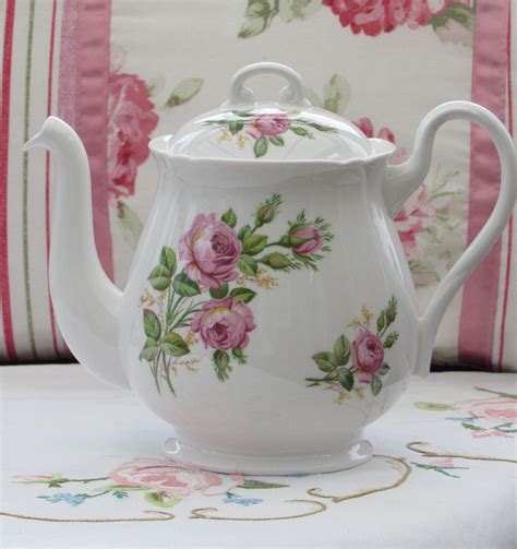 Shelley Teapot Vintage Teapot With Pink Tea Roses Shelley Etsy Uk
