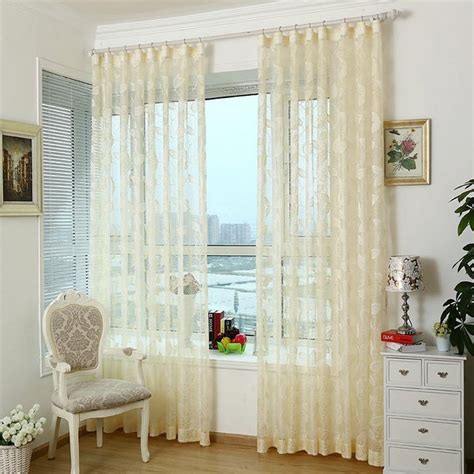 Semi Shade Knitted Fabric Girls Elegent Tulle Lace Window Sheer Curtain