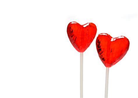 Three Heart Shaped Lollipops For Valentine — Stock Photo © Erdosain