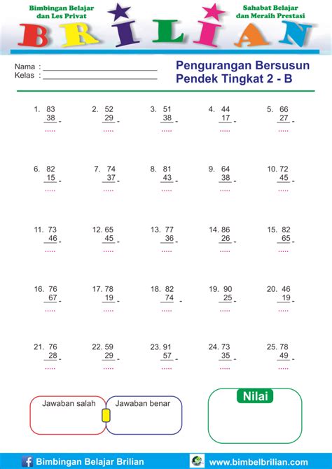 Soal Matematika Kelas 1 Sd Semester 2 Penjumlahan Dan Pengurangan