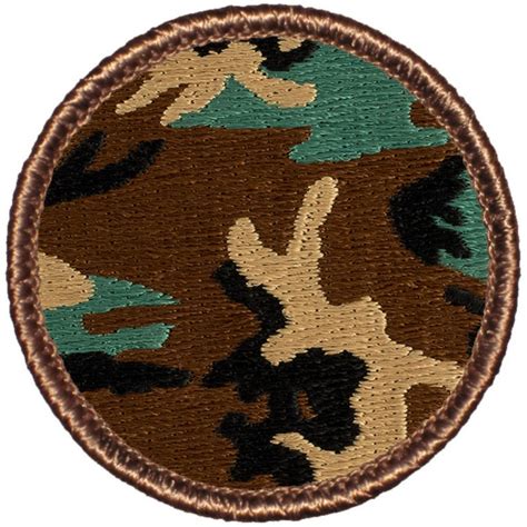 Camouflage Patch 2 Inch Diameter Embroidered Patch Etsy