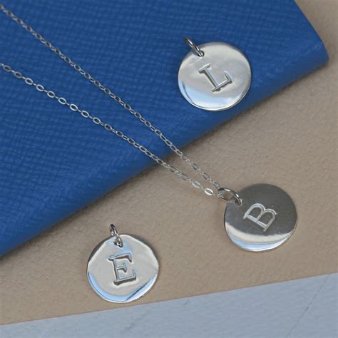 Personalised Initial Disc Necklace By 12 Casa Cala