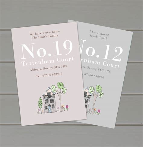 Check spelling or type a new query. Personalised New Address Cards By Molly Moo Designs | notonthehighstreet.com