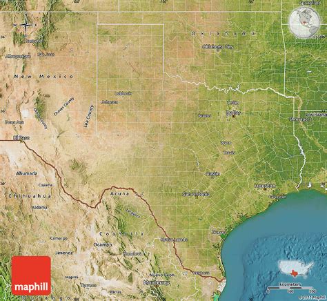 Texas Satellite Wall Map By Outlook Maps Mapsales Gambaran