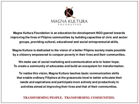 Magna Kultura Foundation Program Profile