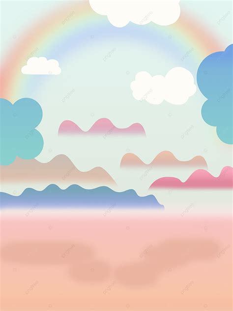 Colorful Cartoon Sky Background Dazzling Sky Clouds Background Image For Free Download