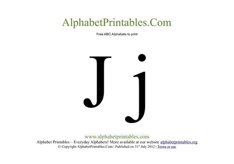 The whole alphabet is included in the set. Uppercase Lowercase PDF Printable Alphabet Letters J ...