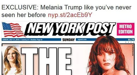 The New York Post Published Nude Photos Of Melania Trump And It S Slut