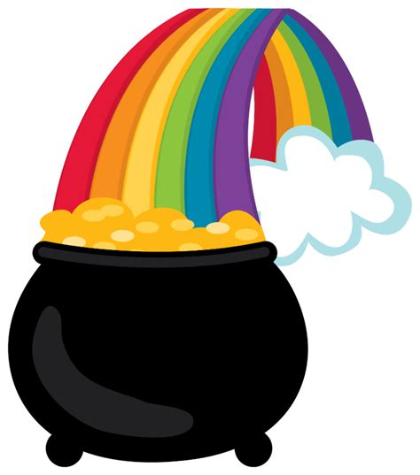 Download High Quality Pot Of Gold Clipart Rainbow Transparent Png