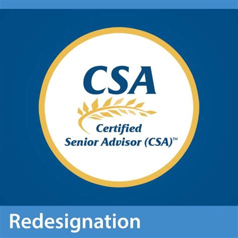 CSA Redesignation Course Assessment Option Society Of Certified Senior Advisors