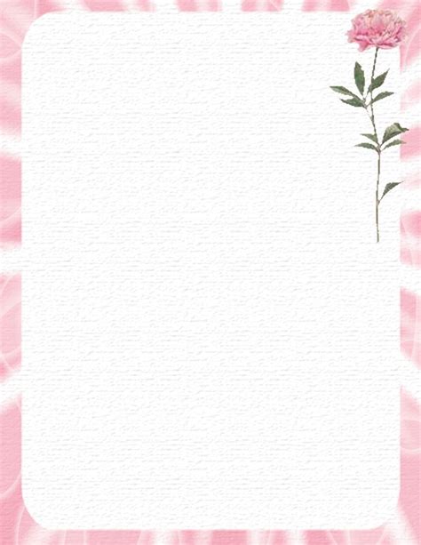Flower Border Stationery Paper Designs Floral 631 Floral