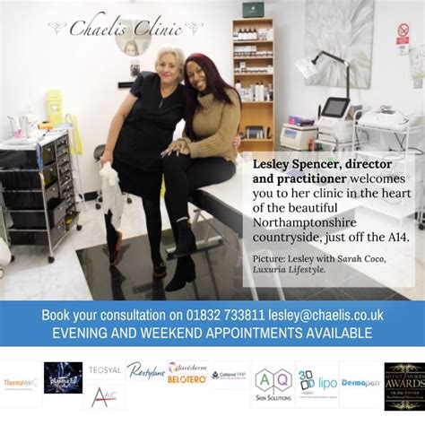 Book Your Appointment Today With Chaelis Advanced Aesthetics 01832 733811 Lesleyuk