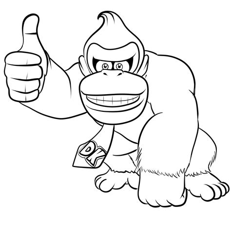 Donkey Kong 01 Coloring Page