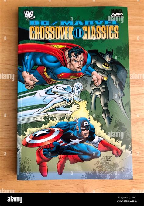 The Book Cover Of Dc Comics And Marvel Crossovers Stock Photo Alamy