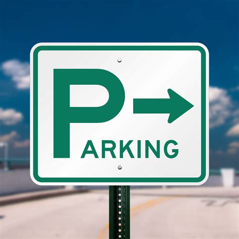 Directional Parking Sign (arrow pointing right), SKU: K-1601