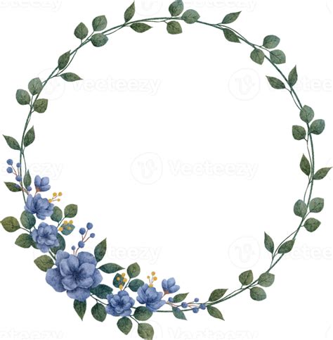 Free Watercolor Circle Flower Frame 16535633 Png With Transparent