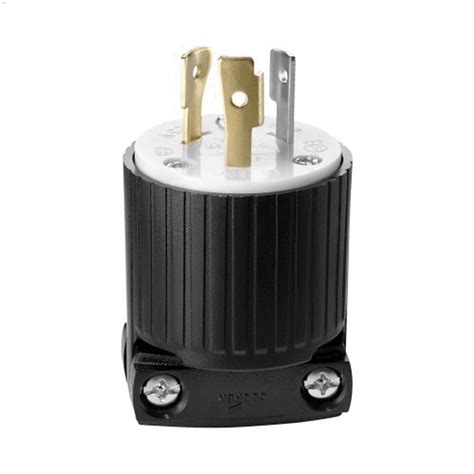 Cooper Wiring Devices Blackwhite Locking Plug 20a 125v 2p3w Plugs