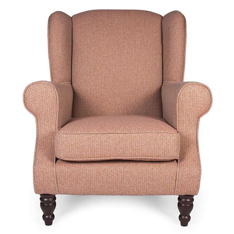 Rest comfortably in the oswald armchair, upholstered in a checked, smooth woven fabric in a natural colourway and crafted with foam and fibre filled cushions. Chartwell Wing Back Armchair | Dunelm | Furniture ...