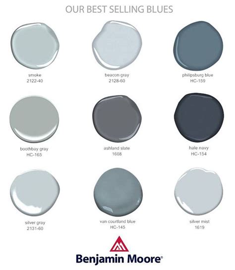 Best Selling Blues And Grays By Benjamin Moore Paints