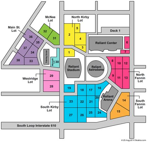 Nrg Stadium Parking Lot Map