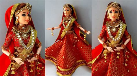 Barbie Lehenga Punjabi Barbie Bridal Lehenga Jewellery Doll Lehenga गुड़िया Gudiya