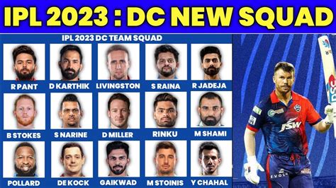 Ipl 2023 Delhi Capitals Dc Expected Squad For The Ipl 2023 Youtube
