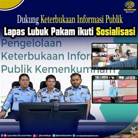 Dukung Keterbukaan Informasi Publik Lapas Kelas Iib Lubuk Pakam Kanwil