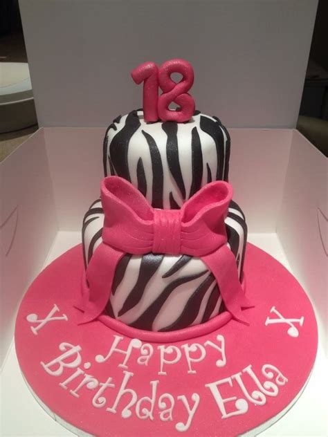 Zebra And Pink Th Lizzie S Cake Factory Cake Factory Zebra Th