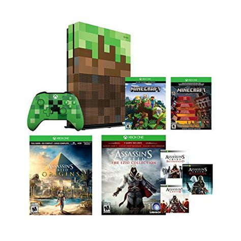 Xbox One S Minecraft Limited Editon 1tb Console Assassin Creed Origins