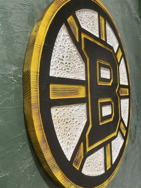 Boston Bruins Rustic Wood Sign Etsy