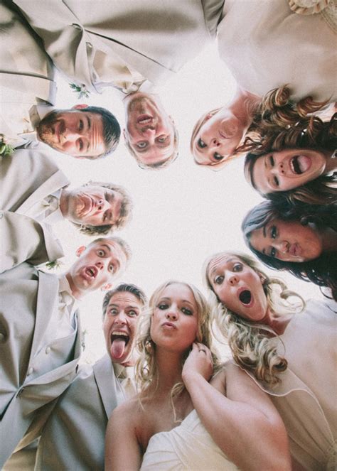 creative wedding party photos