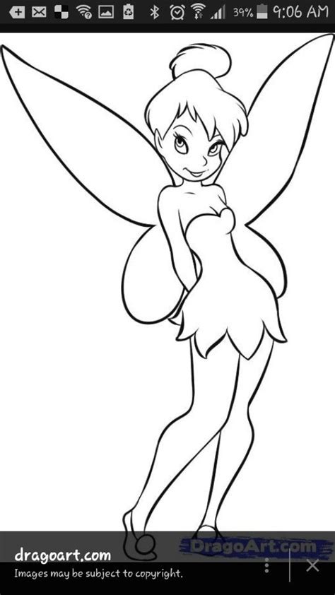 Cute Tinkerbell Disney Princess Drawings Disney