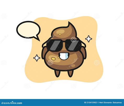 Cartoon Mascot Of Poop With Cool Gesture Stock Vector Illustration Of