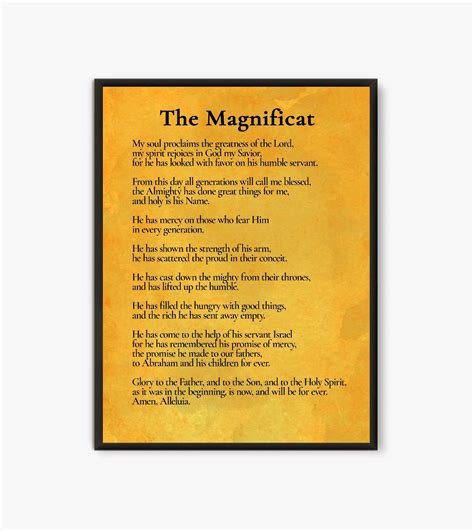 The Magnificat Song Of Mary Canticle Of Mary Home Decor Etsy