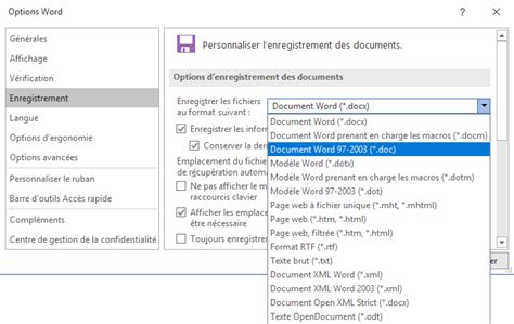 Comment Enregistrer Des Documents Au Format Doc Microsoft Word 2016