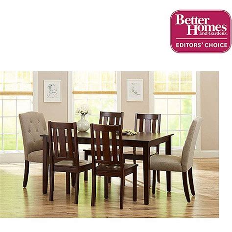 Stylish furniture to refresh your dining room, without the designer pricetag. Better Homes and Gardens 7-Piece Dining Set, Mocha/Beige ...