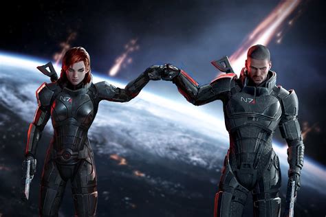 Commander Shepard Redhead Femshep Mass Effect 3 Gun N 7 Earth Armor Hd Wallpaper Rare Gallery