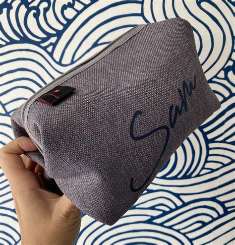 Sustainable Personalised Fabric Wash Bag By Love Lammie Co