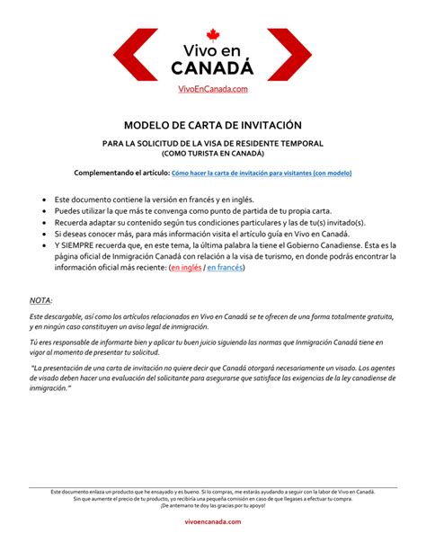 Modelo Carta De Invitacion Visa Canada Modelo De Informe Kulturaupice