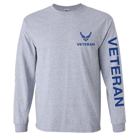 Air Force Veteran Sport Long Sleeve Shirt Military Republic