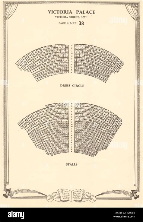 Victoria Palace Theatre Victoria Street London Vintage Seating Plan
