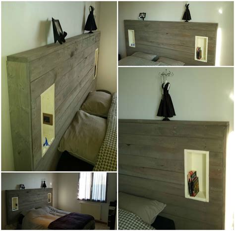 Having a headboard that can easily hide the wires well will work best. My Pallet Headboard With Lights & Electric Outlet • 1001 ...