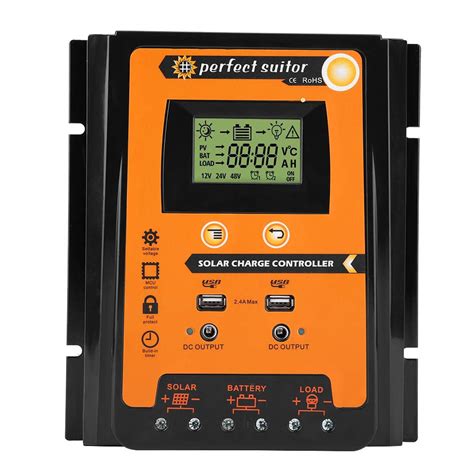 Dual Regulator Battery Panel Solar Controller Charge Solar Mppt 30a50a